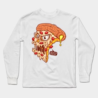 Pizza Monster Horror Long Sleeve T-Shirt